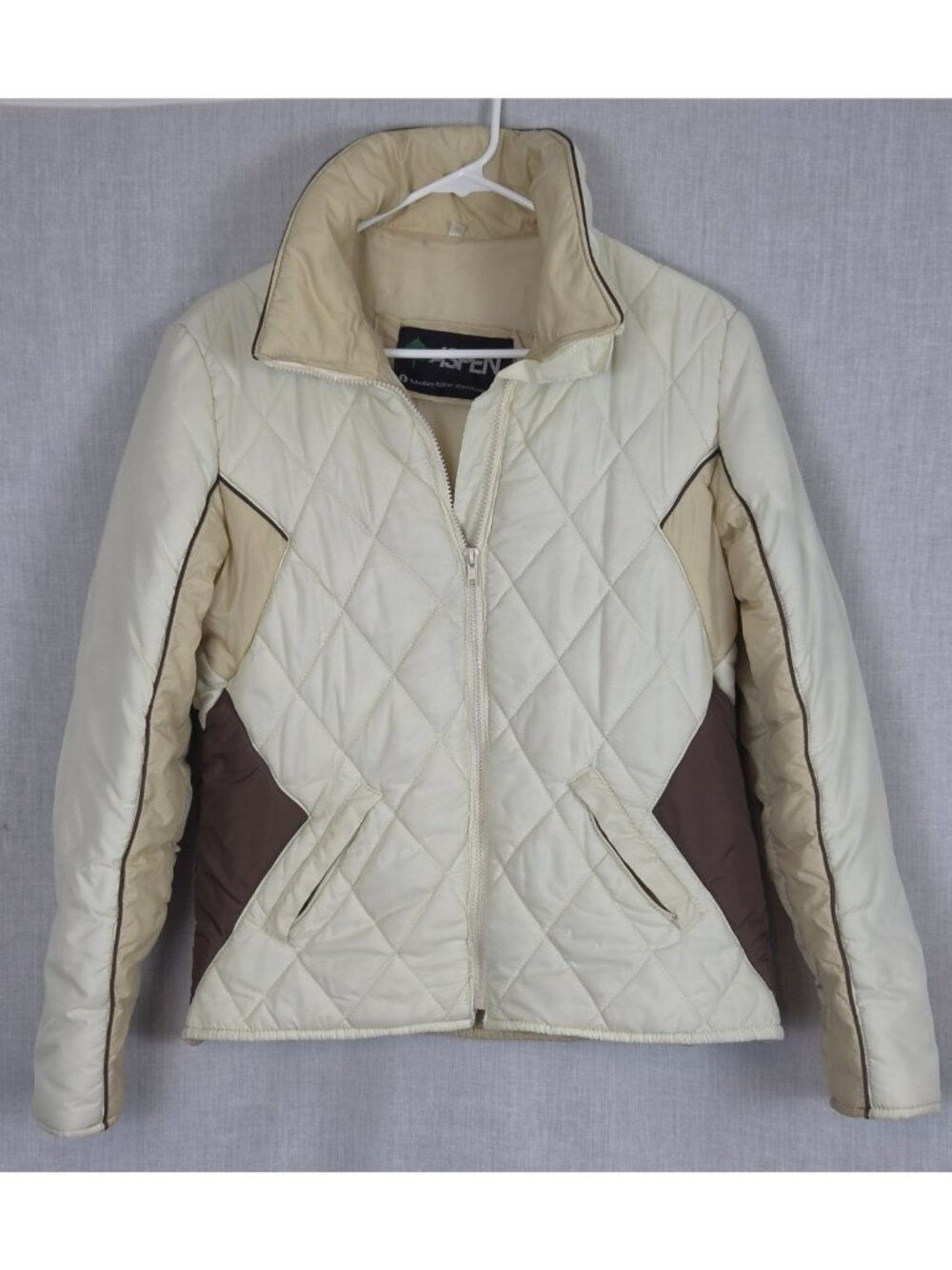 Vintage 80s Aspen Ski Jacket Skiwear Quilted Puffer Coat Women's M Snow Skiing